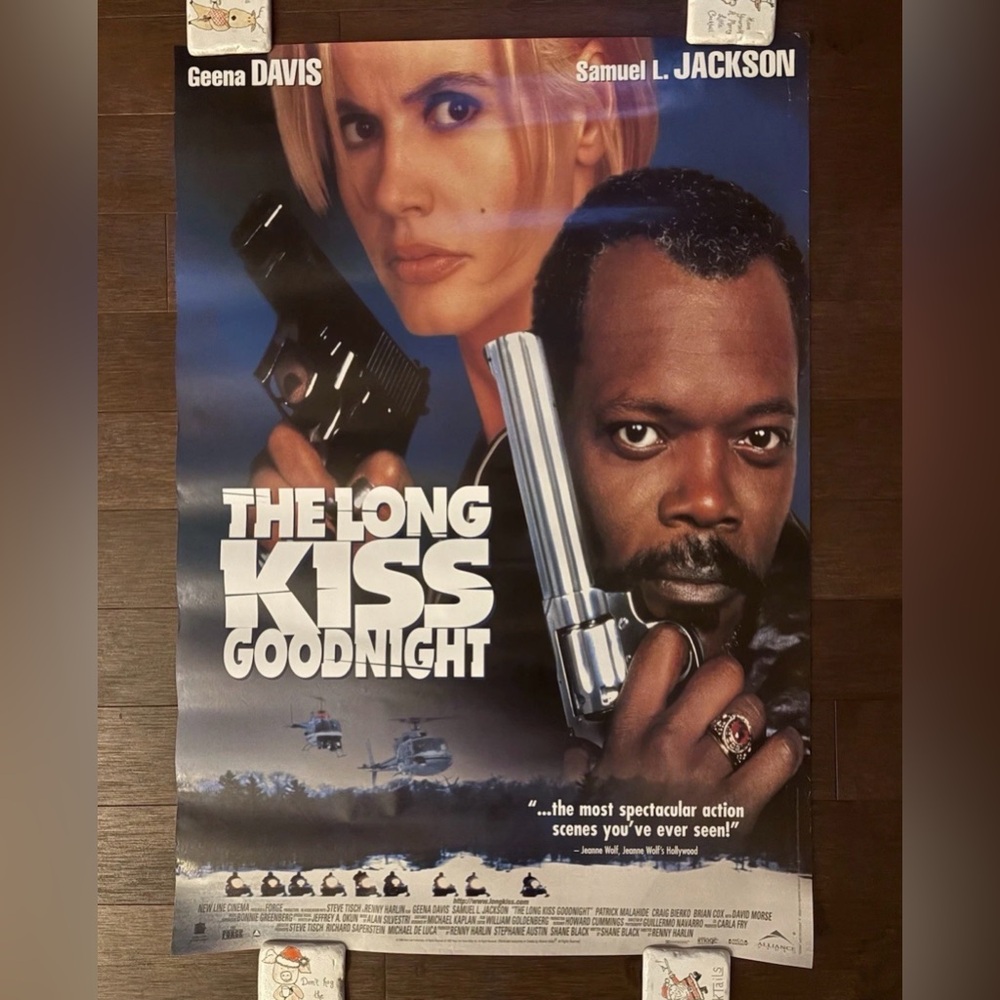 1996 The Long Kiss Goodnight Original Movie House Sheet Poster Canada Version